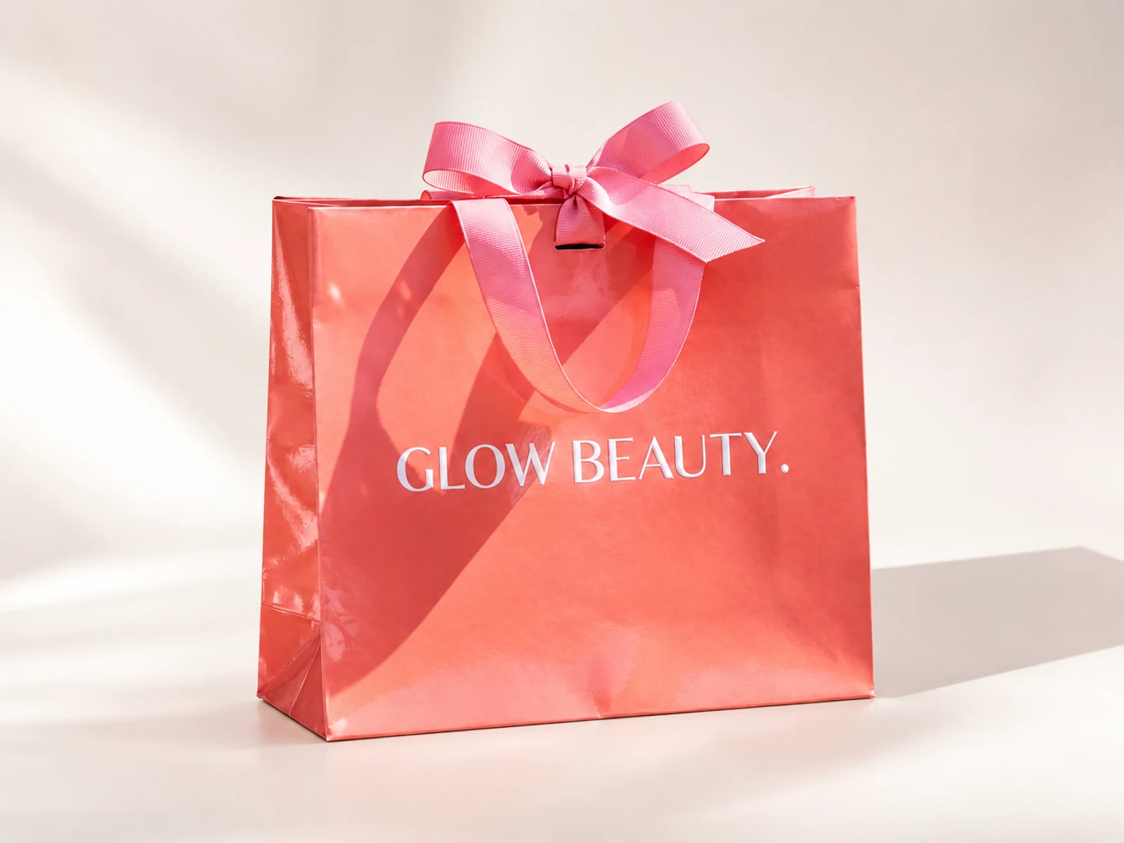 Custom printed gift bags with rope handles for retail